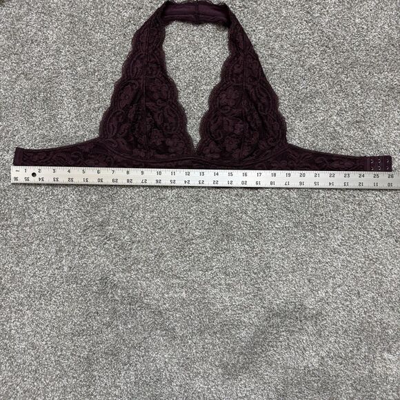 Out From Under Bralette Womens Medium Burgundy Lace Halter Urban Outfitters - Picture 11 of 11